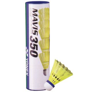 PETECA PARA BADMINTON - NYLON MAVIS 350 TUBO C/ 6